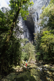 Entrance to Gruta da Casa de Pedra, Sao Paulo, Brazil, tallest cave entrance in the world
